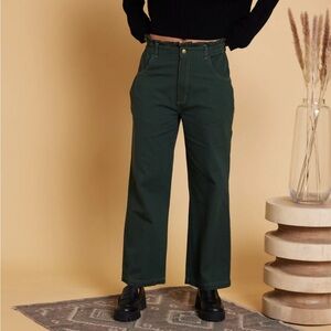 Wide Leg Green Pants